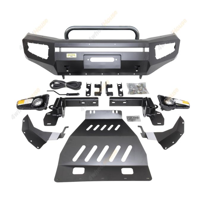 SUPA4X4 Safari Shield Front U Loop Bull Bar for Nissan Navara D23 NP300 15-20